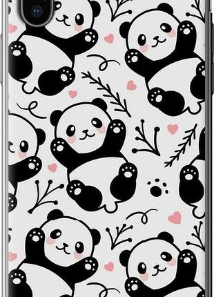 Чехол на iphone xs панды из силикона fch_0152443