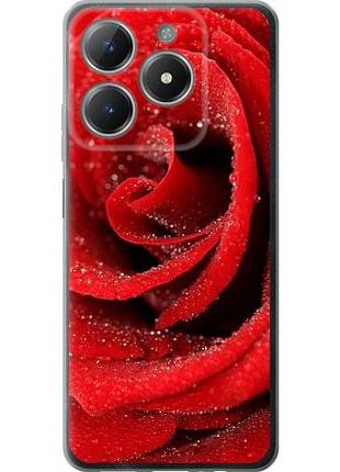 Чехол на realme c61 красная роза из силикона fch_0154167