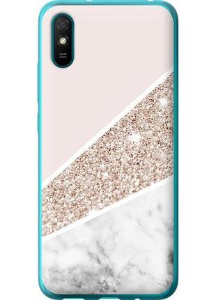 Чехол на xiaomi redmi 9a пастельный мрамор из силикона fch_0019347