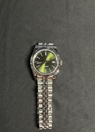 Чоловічий механічний годинник ручної збірки (кастом seiko mod, сапфір, автопідзавод)