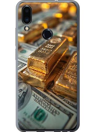 Чехол на meizu note 9 слитки и доллары из пластика fch_0155387
