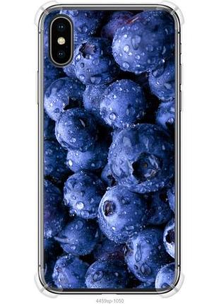 Чехол на iphone x голубика из силикона fch_0152934