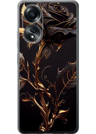 Чехол на oppo a58 4g роза 3 из силикона fch_0150647