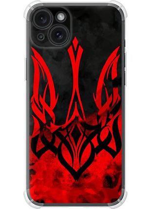 Чехол на iphone 15 plus герб украины из силикона fch_0150197