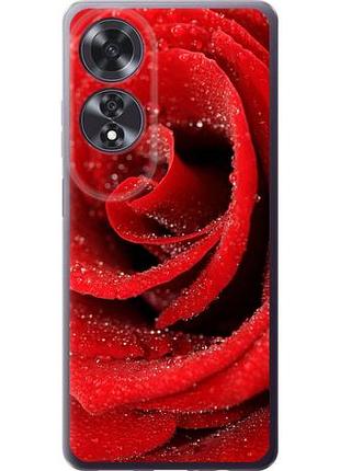 Чехол на oppo a60 4g красная роза из силикона fch_0154140