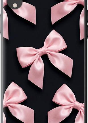 Чехол на iphone xr coquette ribbons dark coquette из пластика fch_0149939