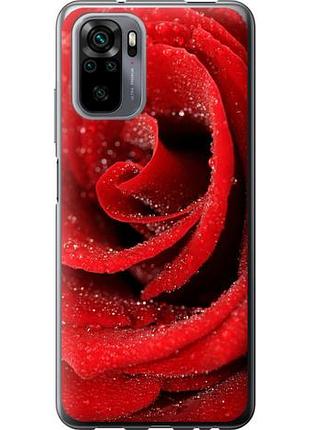 Чехол на xiaomi poco m5s красная роза из силикона fch_0047965