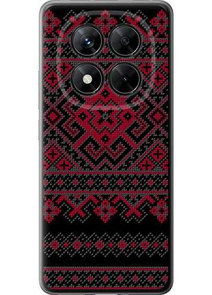 Чехол на xiaomi redmi note 14 pro+ 5g вышиванка 52 из силикона fch_0154026
