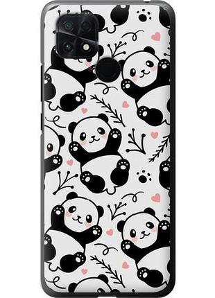 Чехол на xiaomi poco c40 панды из силикона fch_0001600