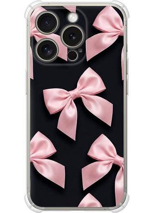 Чехол на iphone 15 pro coquette ribbons dark coquette из силикона fch_0149940