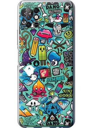 Чехол на infinix note 8 стикер бомбинг 1 из силикона fch_0153228