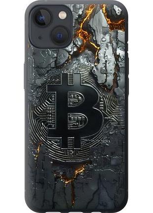 Чехол на iphone 13 раскаленный биткойн из силикона fch_0142733