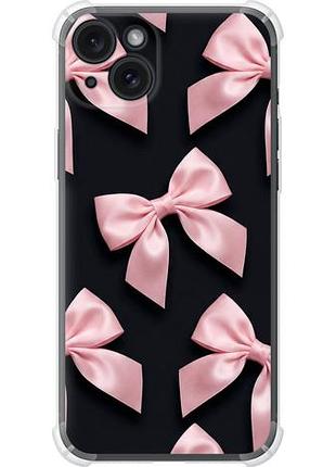 Чехол на iphone 15 plus coquette ribbons dark coquette из силикона fch_0149944