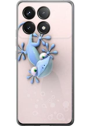 Чехол на xiaomi poco f6 pro геккончик из силикона fch_0153581