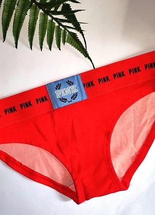 Трусики з лого резинкою pink victoria's secret вікторія сікрет