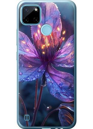 Чехол на realme c21y магический цветок из силикона fch_0151553