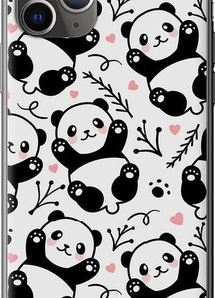 Чехол на iphone 11 pro max панды из силикона fch_0142613