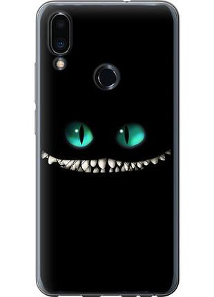 Чехол на meizu note 9 чеширский кот из пластика fch_0151872