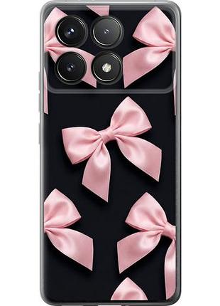 Чехол на xiaomi poco f6 pro coquette ribbons dark coquette из силикона fch_0149960