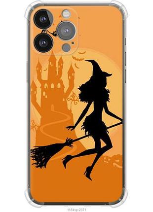 Чехол на iphone 13 pro max ведьма на метле из силикона fch_0154249