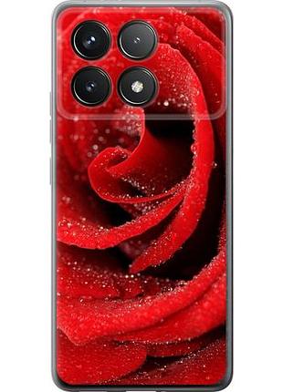 Чехол на xiaomi poco f6 pro красная роза из силикона fch_0154205