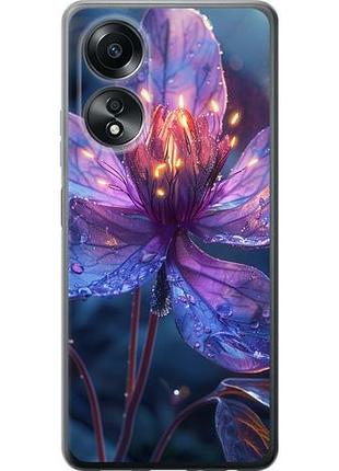 Чехол на oppo a58 4g магический цветок из силикона fch_0151530