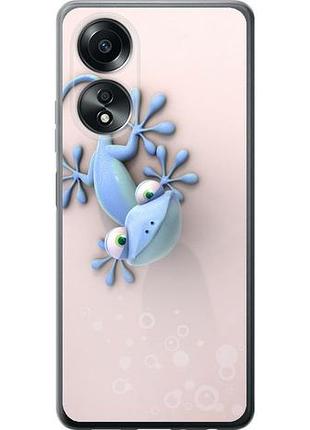 Чехол на oppo a58 4g геккончик из силикона fch_0153514