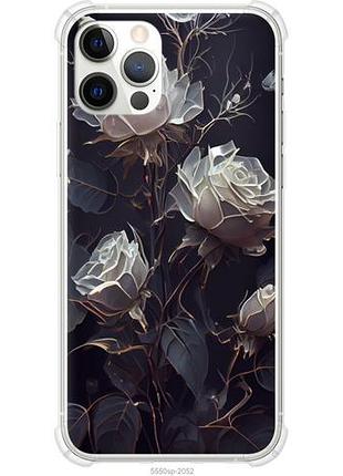Чехол на iphone 12 pro розы 2 из силикона fch_0152211