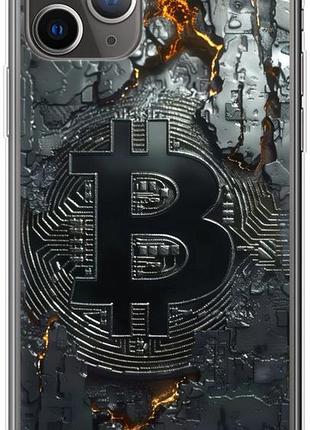 Чехол на iphone 11 pro раскаленный биткойн из силикона fch_0150596