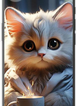 Чехол на iphone 16e white cat из силикона fch_0153811