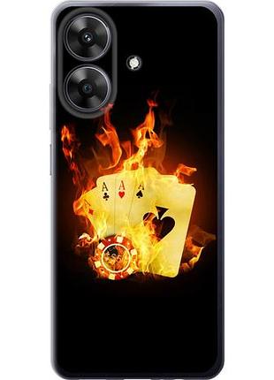 Чехол на realme narzo n61 горящие карты из силикона fch_0155743