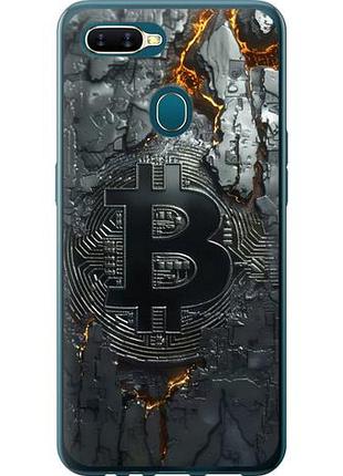 Чехол на oppo a5s раскаленный биткойн из силикона fch_0150558