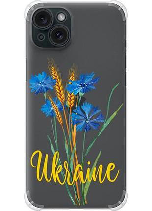 Чехол на iphone 15 plus ukraine из силикона fch_0153069