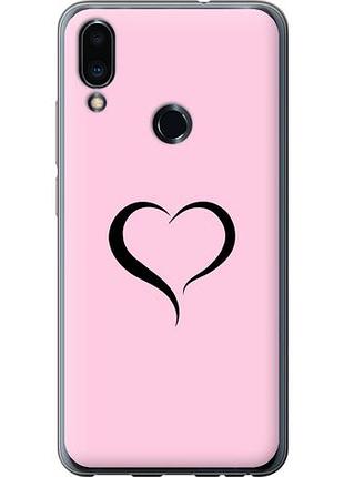 Чехол на meizu note 9 сердце 1 из пластика fch_0153856