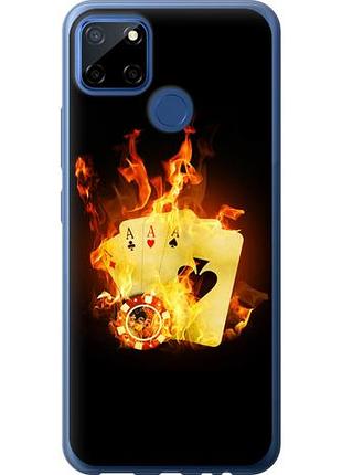 Чехол на realme cxiaomi 12 горящие карты из пластика fch_0155689
