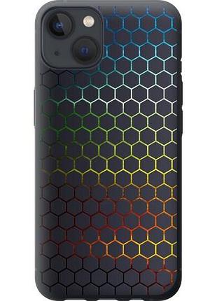 Чехол на iphone 13 переливающиеся соты из силикона fch_0010193