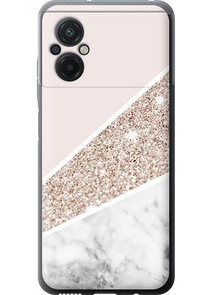 Чехол на xiaomi poco m5 пастельный мрамор из силикона fch_0019365