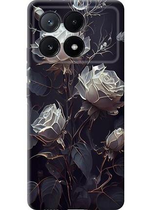 Чехол на xiaomi poco x6 pro розы 2 из силикона fch_0152205