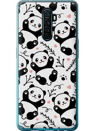 Чехол на oppo reno ace панды из пластика fch_0152374