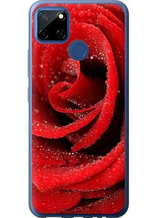 Чехол на realme cxiaomi 12 красная роза из силикона fch_0154159