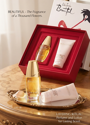 Духи крем набор estee lauder beautiful