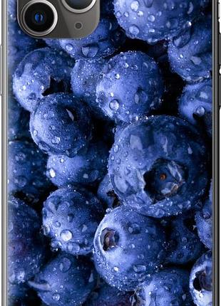 Чехол на iphone 11 pro max голубика из пластика fch_0152859