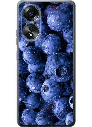 Чехол на oppo a58 4g голубика из силикона fch_0152894