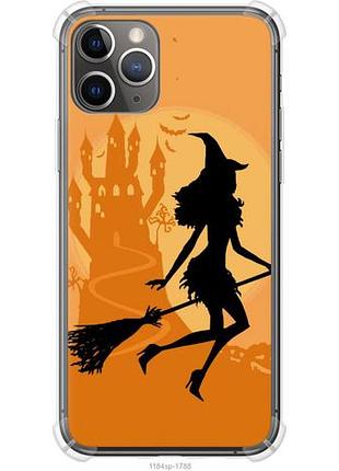 Чехол на iphone 11 pro ведьма на метле из силикона fch_0154335