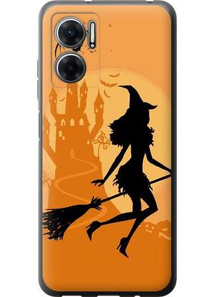Чехол на xiaomi redmi 10 5g ведьма на метле из силикона fch_0154336