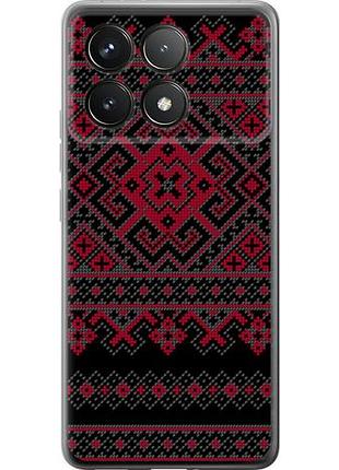 Чехол на xiaomi poco f6 pro вышиванка 52 из силикона fch_0154081