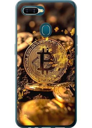 Чехол на oppo a5s золотая лихорадка биткойна из силикона fch_0151312