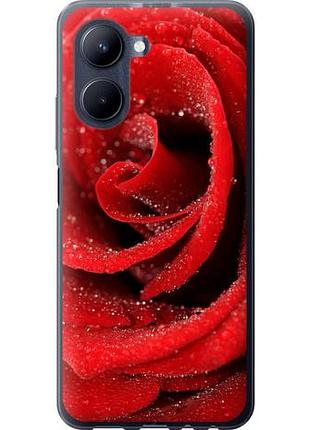 Чехол на realme c33 красная роза из силикона fch_0154121