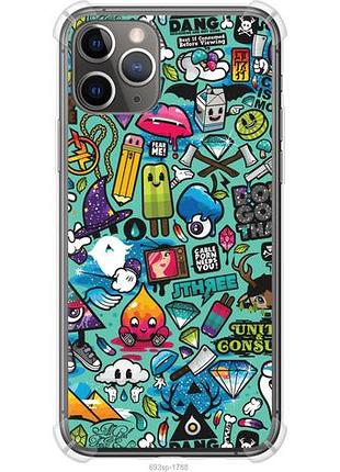 Чехол на iphone 11 pro стикер бомбинг 1 из силикона fch_0153339