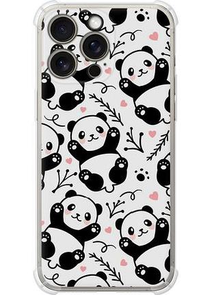 Чехол на iphone 15 pro max панды из силикона fch_0152448
